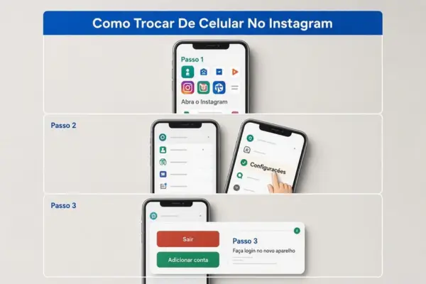 como trocar de celular no instagram